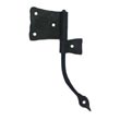 102.05R-RT - Original Flag Cabinet Hinge - Right Mount w/ Handforged Rat Tail & Support Flag - 1 3/4" Flag x 5" Post