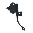 114.20R-RT - Spear Flag Cabinet Hinge - Right Mount w/ Handforged Rat Tail & Support Flag - 1 7/8" Flag x 5" Post
