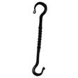 504.07 - Wrought Iron Square Stock Basket Hook with Center Twist - 7"