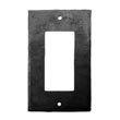 911FS - Forged Iron Switch Cover Plate - 1 Gang Flip Switch - Flat Black