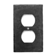 921SO - Forged Iron Outlet Cover Plate - 1 Gang Standard - Flat Black