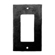 931FO - Forged Iron Outlet Cover Plate - 1 Gang Flip - Flat Black