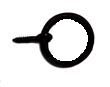 302.15 - Wrought Iron Cabinet/Door Ring Pull - 1 1/2" Screw Eye