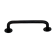 405.05BP - Wrought Iron Cabinet/Drawer Pull w/ Back Plates - 5" Long - 5" Centers 